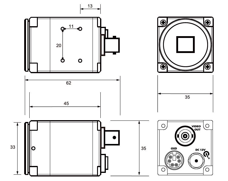 Unice CA302B color camera